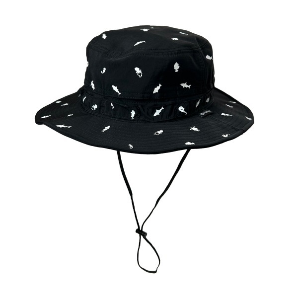 撥水アドベンチャーハット 【暑さ対策/日焼け対策】(さかなモノグラム)